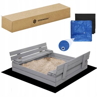 PS120P DREVENÝ SANDBOX 120X120 PREMIUM